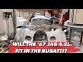 It's time to measure whether that Jag engine will fit in the Bugatti 🔥
