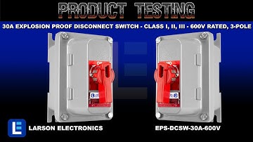 30A Explosion Proof Disconnect Switch - Class I, II, III - 600V Rated, 3-Pole - Handle Switch