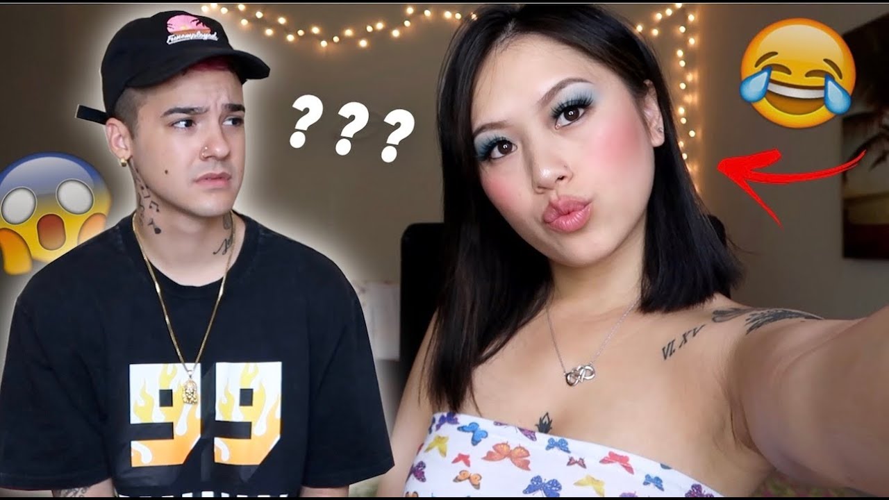 I Did My Makeup HORRIBLY To See How My Boyfriend Would React! *cute ...