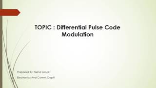 Differential pulse code modulation