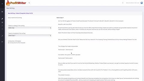 ProfitWriter Review Demo - Video Sales Letter Script Creator Software