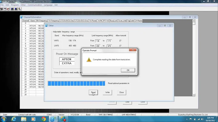 Repeater Programming With Software - Baofeng (Pofung) UV-5R Dual Band 2M & 70cm Transceiver - AF5DN