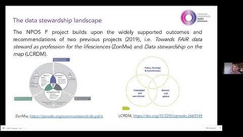Professionalising data stewardship: competences, training and education: Celia van Gelder