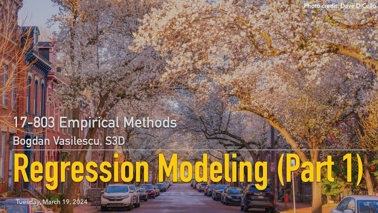 Methods L16 - Regression Modeling Diagnostics [CMU 17803 Empirical Methods - Spring 2024]