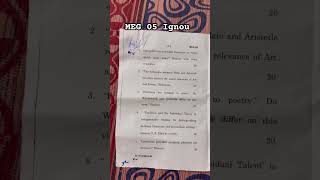 MEG05 Ignou previous year question paper. #ignou#meg#english#Meg05#ignou#exam#dec2025