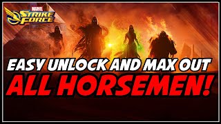 Unlock All Horsemen Early & Easy! | New Player Guide | Apocalypse Guide Part 1 | Marvel Strike Force