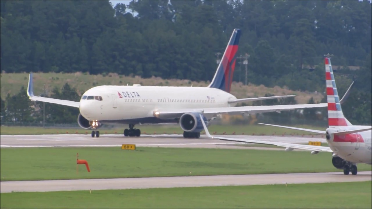 Delta Boeing 767300ER First Day at RDU 2017 YouTube