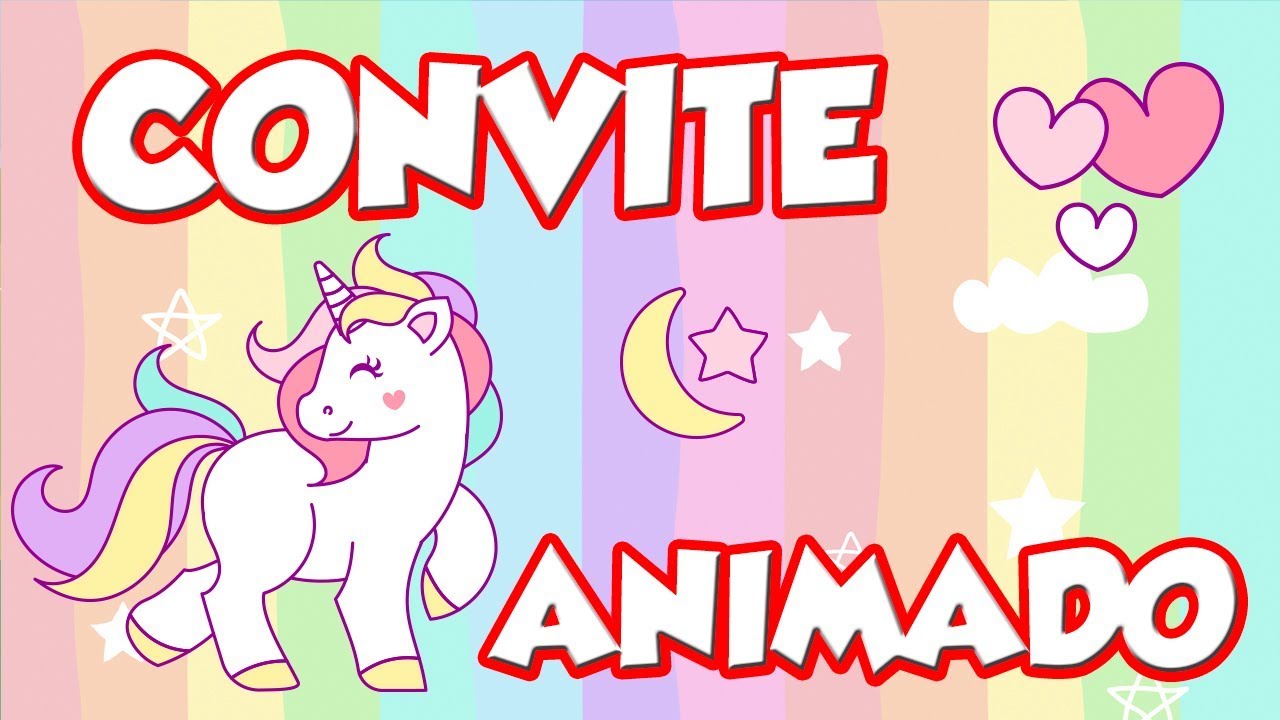 Convite Animado Unicórnio