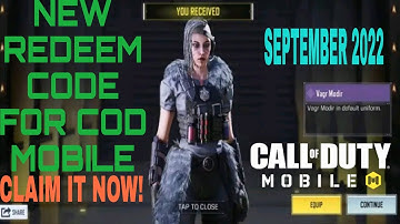 ​*September 2022* Call Of Duty Mobile New Redeem Code | Cod Mobile Redeem Code Garena