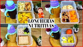 LONCHERAS NUTRITIVAS Y DELICIOSAS PARA NIÑOS | 5 IDEAS FÁCILES.
