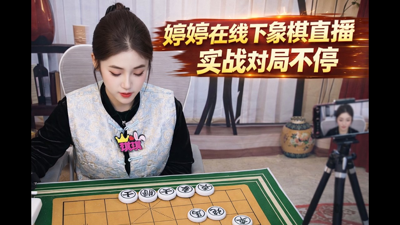 婷婷在线下象棋直播，实战对局不停