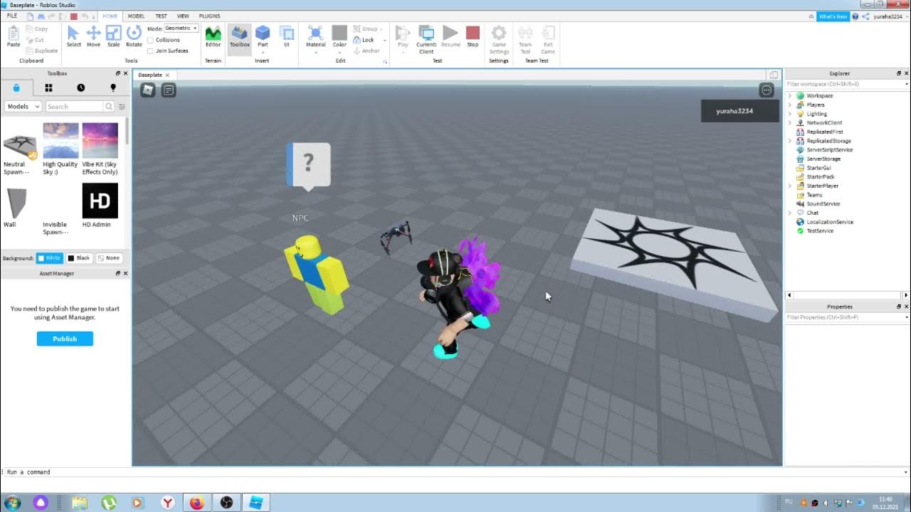 Roblox studio как сделать самодельного врага
