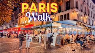 Paris Evening Walk 🌃 — Magical Atmosphere, Restaurants & Hidden Gems | 4K Paris Walk