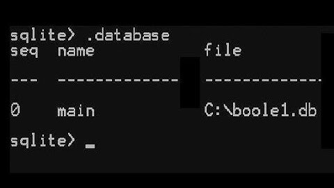 Sqlite3 Database Creation