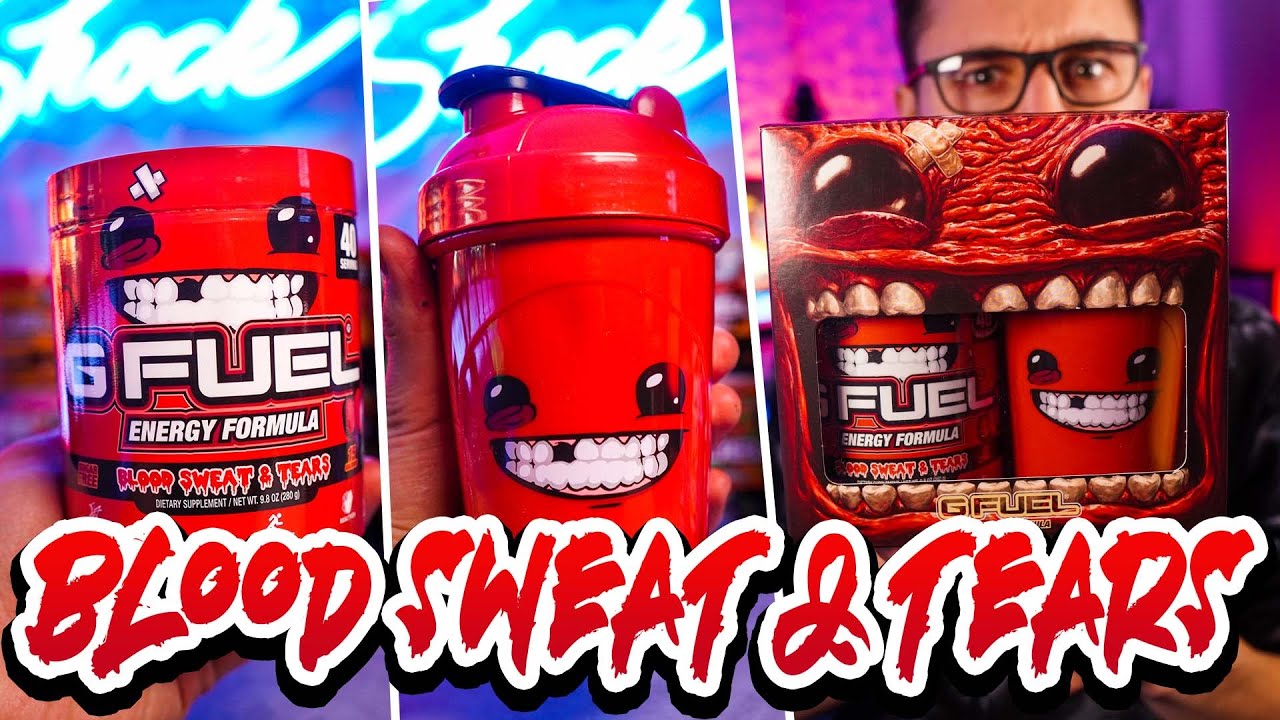 NEW Blood Sweat & Tears Super Meat Boy GFUEL Flavor Review! YouTube