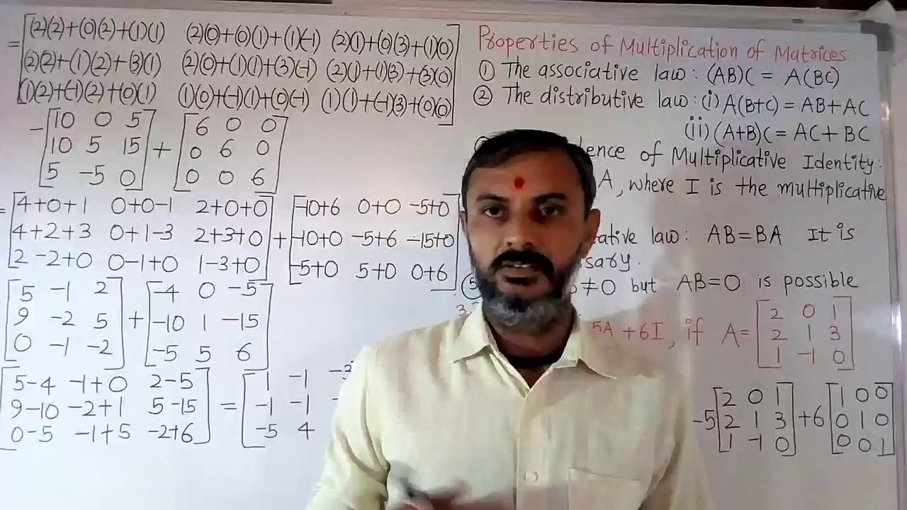 NCERT Std 12 Chapter 3 Lecture 11 - YouTube