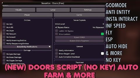 🚪 (NEW) OP DOORS Script | God Mode, Instant Interact, Anti Entity, Auto Farm, ESP & More! (No Key)