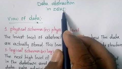 View Of Data in DBMS Tamil