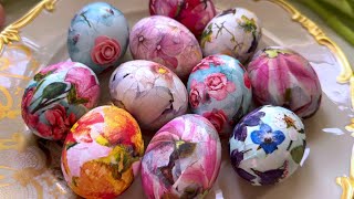 Как КРАСИВО Покрасить Яйца без КРАСИТЕЛЕЙ на Пасху!  яйца