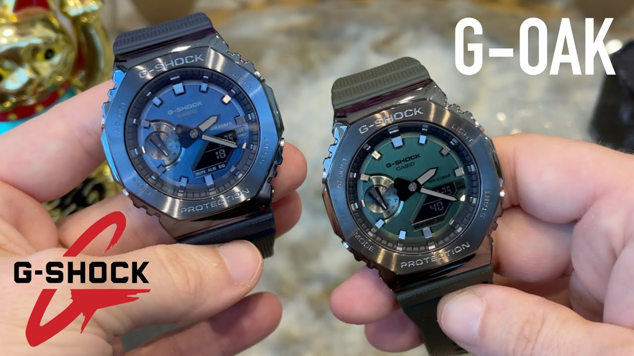 4K Unboxing and Review of the new METAL G-Shock G-OAK GM-2100B-3A &  GM-2100N-2A