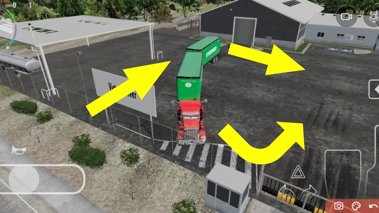 Truck Simulator Big Rigs doble remolque así estaciono en el garage 😎