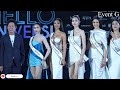 Miss Universe Thailand 2025 Orientation Day Nawat with his 77 beautiful contestants on stage!