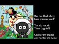 Baa baa black sheep nursery rhyme lyric by the woolly jumpers