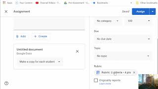 How to Create an Assignment with a Rubric Inside Google Classroom