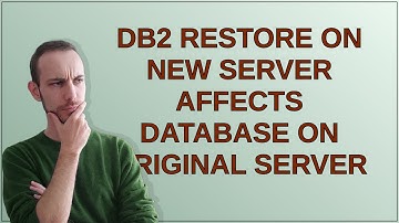 Dba: DB2 RESTORE on new server affects database on original server
