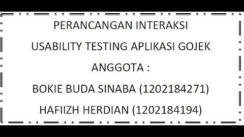TUGAS USABILITY TESTING PERANCANGAN INTERAKSI SI4204