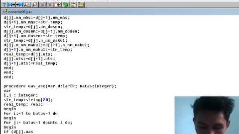 Program Data Nilai Mahasiswa Pada Pascal