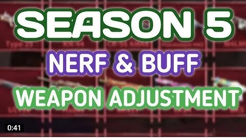 SEASON 5 NERF AND BUFF WEAPON ADJUSTMENT CODM 2022   SEASON 5 NEW META CODM 2022720P HD