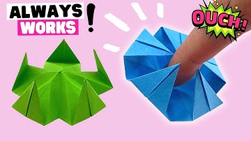 NEW EASY VERSION! How to make 5-pointed origami finger trap, diy origami finger trap EASY tutorial.