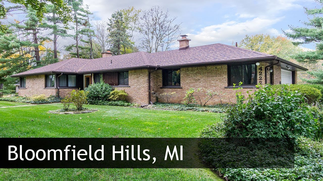 Bloomfield Hills, MI Ranch Home Real Estate Video Editing 0001 YouTube
