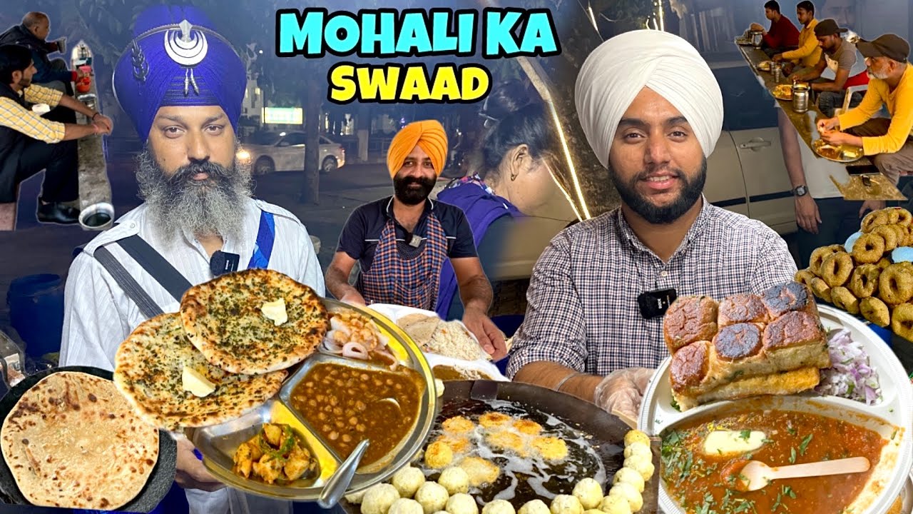 Punjabi Street Food Tour In MOHALI | KHALSA Ji NON-VEG & Pav Bhaji Special | Real Zaika Of Punjab