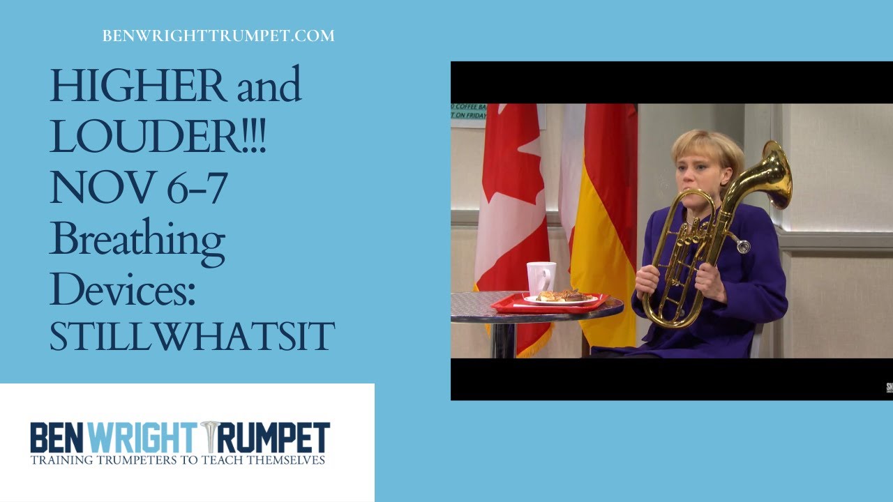 Trumpet players need to play HIGH and LOUD! New breathing device here
