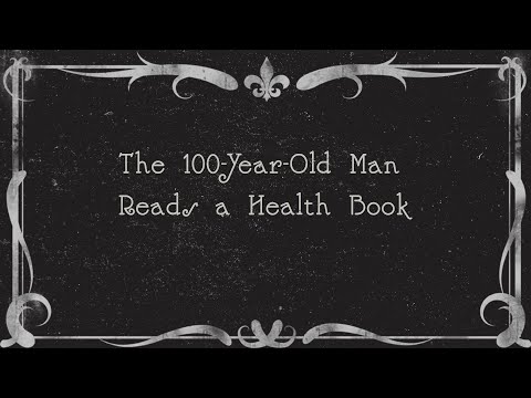100 Year-Old-Man Reads a Health Book