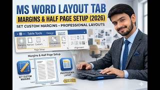 MS Word Layout Tab Tutorial | Margins & Half Page Setup for Professional Documents (2026)
