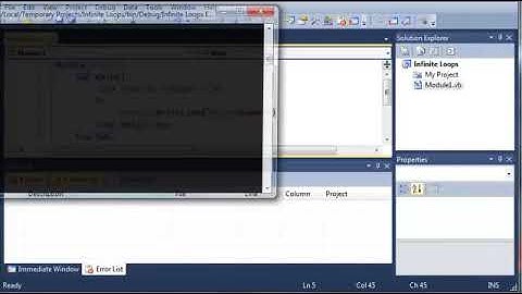 Visual Basic Tutorial   35   The Infinte Loop