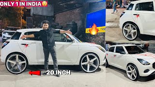 Maruti Swift 2024 Lxi मे लागा दिये इतने बड़े Alloy Wheels 😱🔥 Only 1 in india 20 inch Alloy wheel