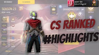 CS RANKED ☠️ SEASON 24 || ROAD TO GRANDMASTER 🥶 HIGHLIGHTS || UDAY FREEFIRE