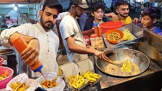 French Fries In Round Fryer l How To Make Crispy French Fries l Karachi Street Food Aloo Ki Chips