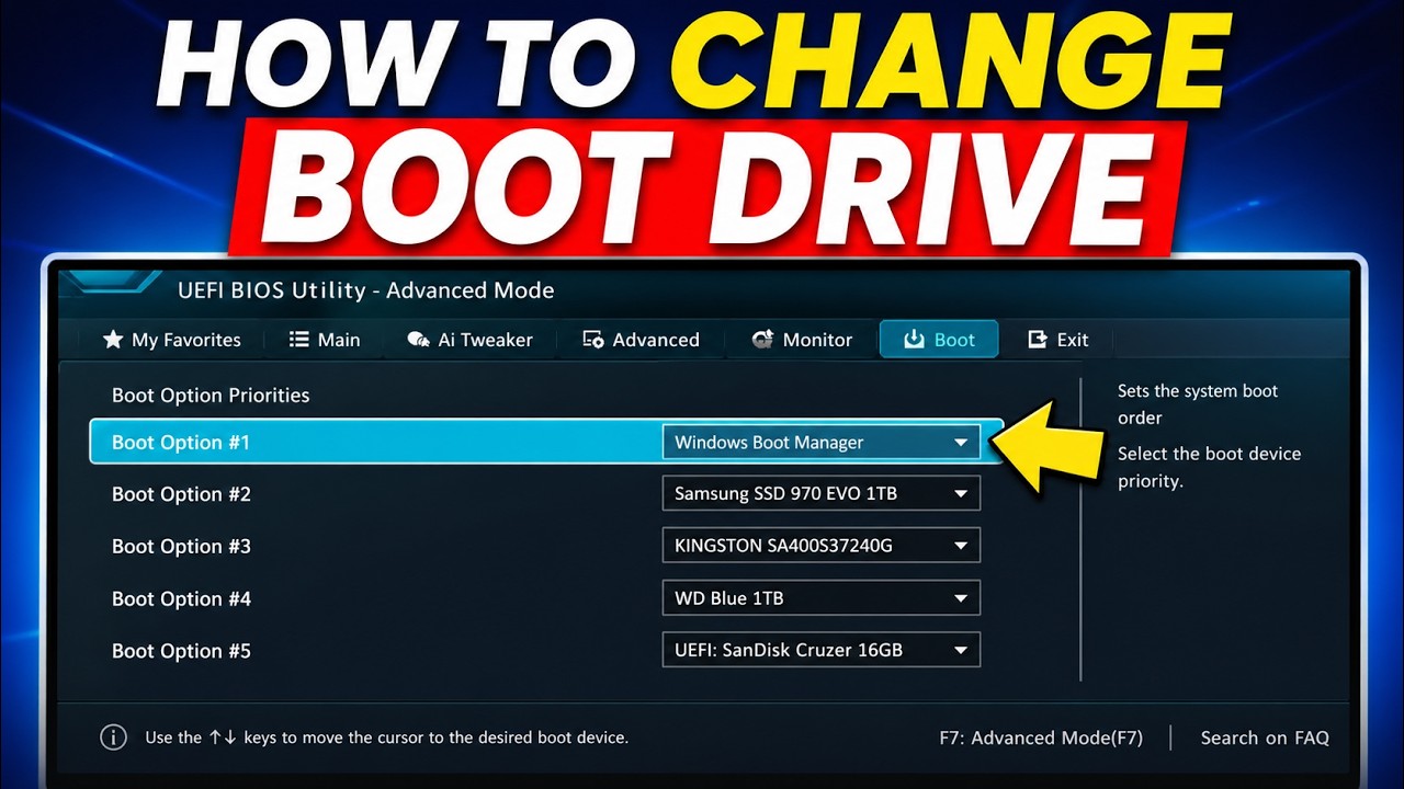 How To Change Boot Drive in Windows PC (Quick Guide) - YouTube