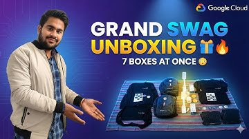 GOOGLE CLOUD ka BIGGEST SWAG (7 boxes) UNBOXING! 🎁🔥 😳💙 #GoogleCloud #arcade  #Unboxing #game #Shorts