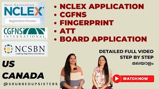 Detailed NCLEX application process + CGFNS + Fingerprint + ATT +Board application #scrubbedupsisters