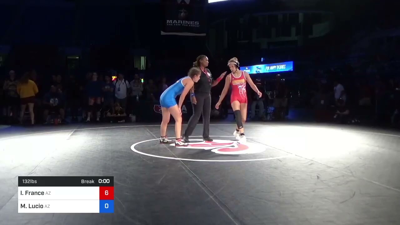 132 Lbs 3rd Place - Isis France, Arizona Vs Morgan Lucio, Arizona 0a90