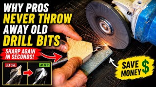 How to Sharpen Drill Bits Perfectly with a Simple Wooden Block!