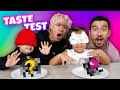 Blindfolded taste test with michael and jonathan  nick and sienna
