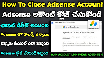 How To Close Adsense Account In Telugu | How To Delete Google Adsense Account | Telugu Tech Office