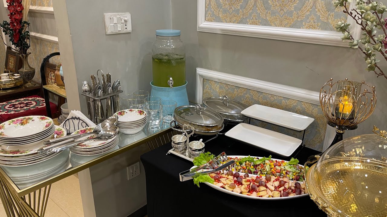 Dawat vlog ||Aisi Khatarnak Dawat jo mehmano ko heran kar de || How arrange buffet table at home